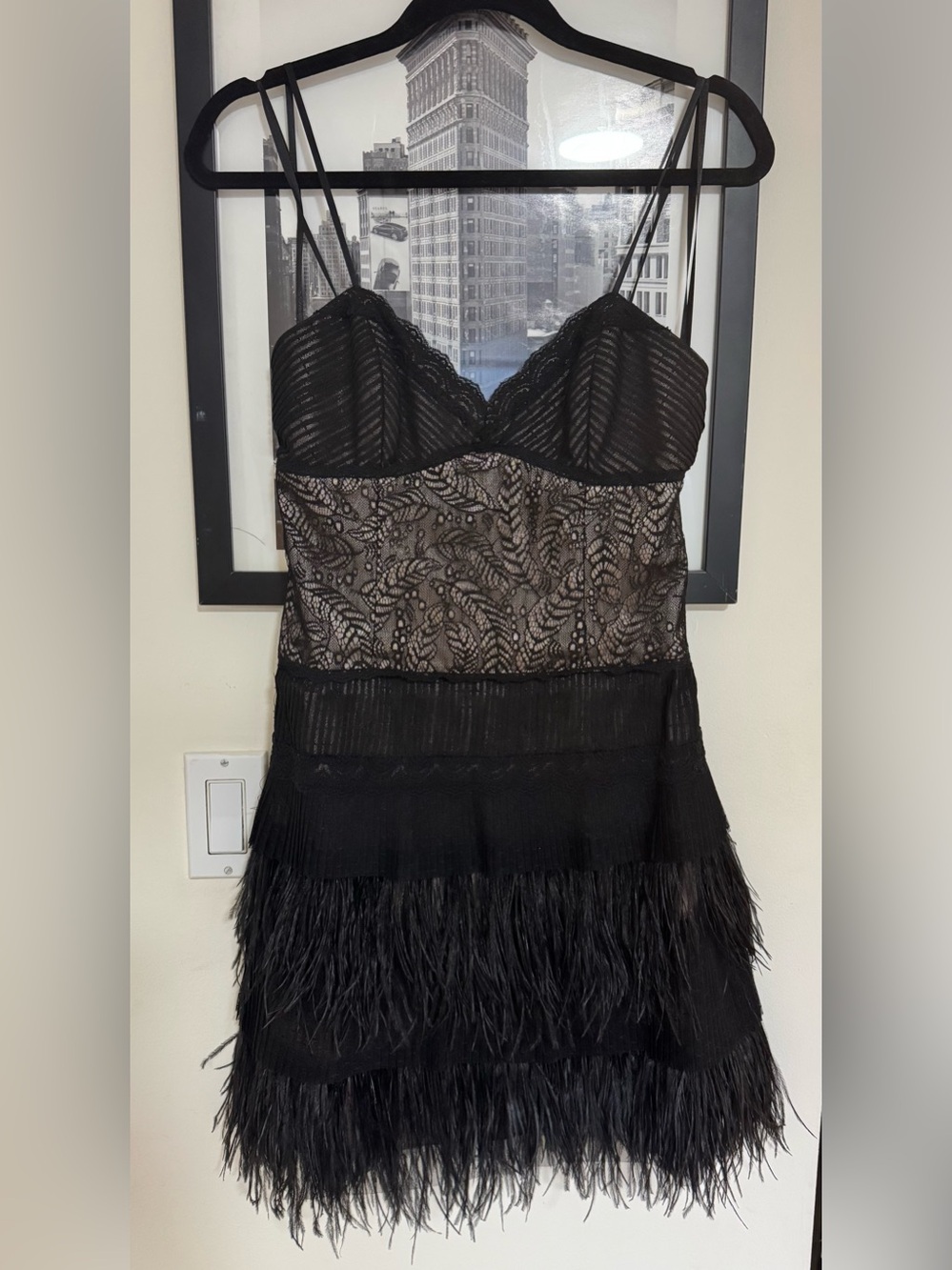 Black Fringe Mini Dress